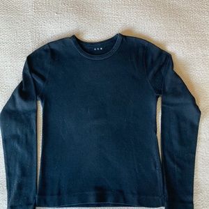 Black Long Sleeve Three Dot Tee Shirt